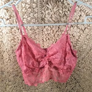 Coral lace VS Pink bralette